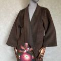 kimono welna kaszmir braz zdobione