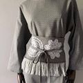 kimono sukienka zakard pasek