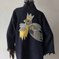 kimono wełna ptak