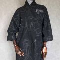 kimono czarne welna zlote