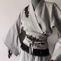 kimono sukienka zakard haft