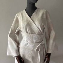 kimono bawelna tloczony wzor romby
